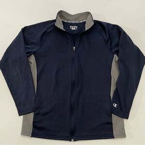 Champion Performance Soft Shell Full Zip Navy and Gray Jacket, Size M